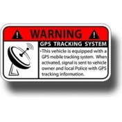 Resim TSC 4 Adet Gps Tracing Takip Etiketi Uyarı Yapıştırması 10CM Md5 