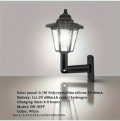 Resim Cloud011 Güneş Enerjili Led Bahçe Aydınlatma Beyaz Işık Oto Açma Kapama Sensörlü 