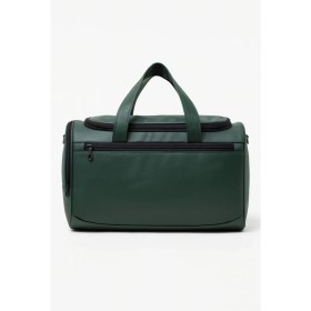 Resim Kaff Haki Suni Deri Yan Ayakkabı Bölmeli Unisex Geniş Hacimli Seyahat Spor Fitness Spor Çantası - 00124 