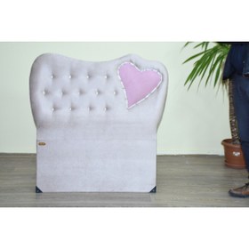 Resim BENGİ TİCARET Başlık 90*190cm Tay Tüy Kumaş 13421 Silinir Dolgun Pembe Kalpli El Yapım 