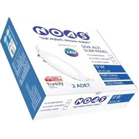 Resim Elektrikhouse 9w Sıva Altı Slim Led Panel 2 Adet Günışığı Gün Işığı 