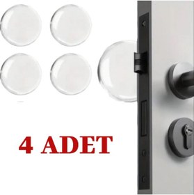 Resim TTT Şeffaf Silikon Mobilya ve Kapı Durdurucu Darbe Pedi 4'lü Set 