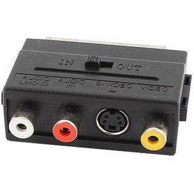 Resim Scart Adaptör Lale Rca Çevirici Dvd-Uydu-Vcd-Scart Adaptör Soket 