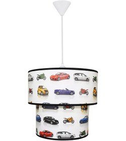 Resim Şenay Aydınlatma Çocuk Odası Ikili Silindir Pvc Sarkıt-Beyaz Arab 