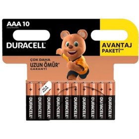 Resim Duracell LR03/MN2400 Simply AAA Kartela İnce Pil 10'lu 