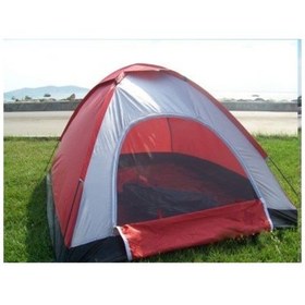 Resim 4 Kişilik Kolay Kurulumlu Kamp Çadırı Beyaz - Kırmızı 