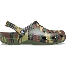 Resim Crocs Haki Erkek Plaj Terliği Classic Camouflage Clog 