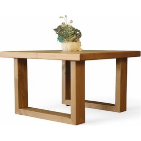 Resim Neiwel Diena Doğal Ahşap Ofis Sehpa-60-60 Açık Ceviz 