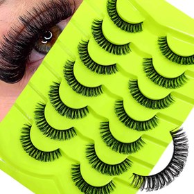 Resim 7 Çift Kalın Rus Hacimli Kıvrık Kirpikler, 3D Kabarık Yeniden Kullanılabilir Kirpikler, Karışık Uzunluklar, Başlangıç Dostu DD Kıvırma Stili, Şerit Kirpik Uzatması D Bukle Sahte Vizon Kirpikler, Müzik Festivali, Okula Dönüş Sezonu 