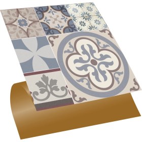 Resim Tink Kendinden Yapışkanlı Alaska Desenli Pvc Karo 30X30 cm (4 Adet) 0,36 M2 