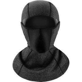 Resim Lemestar Kışlık Isı Sağlama Fleece Balaklava - Tam Yüz Korumalı, Rüzgar Geçirmez Bisiklet Ve Moto Kaskı Koyu Gri Koyu Gri 