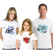 Resim Bk Gift Kişiye Özel 3'lü Takım Anne Baba Kız Çocuk Beyaz Tişört 