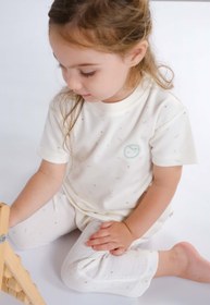 Resim Organik Pamuk Müslin Ekru Bebek Pantolonu - Ekru / 1-2 Yaş 