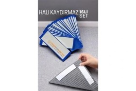 Resim Halı Kaydırmaz - Halı Kilim Yolluk Kayma Önleyici Yapışkan 16 Lı Set 