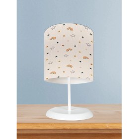 Resim Mekta Home Bebek ve Çocuk Odası Soft Gökkuşağı ve Yol Desenli Abajur 