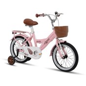 Resim Tommybike Latte Sepetli, Elcikli 16 Jant Çocuk Bisikleti, 4-6 Yaş Çocuk Bisikleti Pembe 