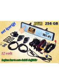 Resim 4 Kameralı 11.26'' Dokunmatik Dvr Ayna Monitör 256 Gb 12 Volt Adas-bsd Wifi 
