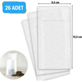 Resim Caddemia 26 Adet Pratik Kullan At Çay,bitki Çayı,filtre Kahve Demleme Poşeti Süzgeci (4434) 