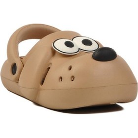 Resim Bej Unisex Çocuk Sabo Terlik Yazlık Plaj Terliği Doggy P Bej 