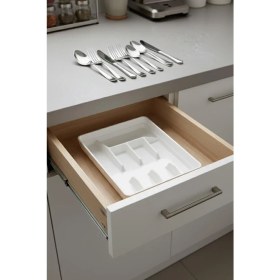 Resim Depa Soft Beyaz Akrilik Raf Içi Kaşıklık 26,5×34,5×4,5 cm 