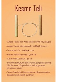 Resim Beyaz Seramik Hamuru 3 Kg Plastik Ebeşuar Seti Kil Seti Seramik Çamuru Çamur Kesme Teli Seramik Kili 