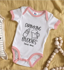Resim Bitmeyenkartus Bk Kids Kişiye Özel Pembe Bebek Body Zıbın - Model 1 Çok Renkli 