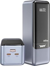 Resim Qedii Buff Labs Bp16 145W Dijital Ekranlı 27000 Mah Powerbank, Laptop, Macbook, Ipad Taşınabilir Hızlı Şa 