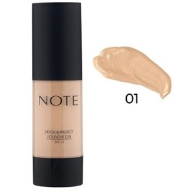 Resim Note Detox & Protect Fondöten Canlandırıcı Etki 01 Beige 30ml 