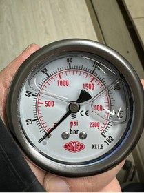 Resim SIMGA 0-160 Bar Çap Ø52 Mm Arkadan Bağlantılı Gliserinli Manometre 