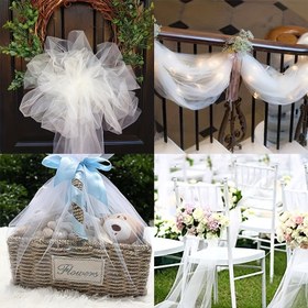 Resim 1 Adet 10.0 Metre Şeffaf Tül Organze Rulolar, Düğün Kristal Organze Kumaş, Tutu Gömlek El Sanatları, Düğün Gazebo Düğün Sandalye Süslemesi, Beyaz Gazebo, DIY Dikiş Ağı, Düğün Gazebo Parti Malzemeleri, Düğün Malzemeleri, Düğün Dekorasyonu 