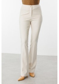 Resim Ekol Kadın Beli Lastikli Bol Paça Pantolon 2074 Taş Taş 