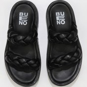 Resim Bueno Shoes Siyah Deri Kadın Düz Terlik 01wu4640 