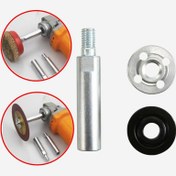 Resim 3 adet Demir Uzatma Bağlantı Çubuğu Seti, 2 adet 100-Tip Ayna Taşlama Makinesi Kendi-M10 80mm Konu Adaptörü ile Güç Aracı için Dayanıklı İnşaat, Kolay Kurulum 