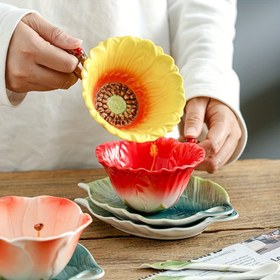 Resim Enamel Underglaze, Ülkenin Kupası ve Kaşığı Seti, 1 Adet 