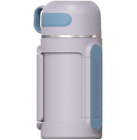 Resim Vagonlife Tkk T2011 1000ml Askılı Bardaklı Mor Çelik Matara 