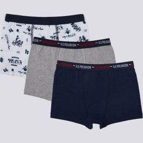 Resim U.S. Polo Assn. U.s Polo Erkek Çocuk Boxer 3'lü Takım Beyaz 