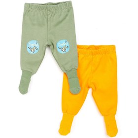Resim HelloBaby Basic Erkek Bebek 2li Çoraplı Pijama Pantolon 