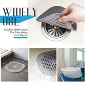 Resim 3'lü Silikon Gider Süzgeci Seti, Saç Tutucu, Tıpa ve Stoperli Plastik Lavabo ve Küvet Gider Filtresi, Ev ve Bahçe Kullanımı İçin Çok Yönlü Banyo Aksesuarları 