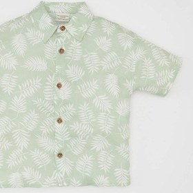 Resim Defacto Erkek Bebek Desenli Kısa Kollu Gömlek C3442A524SMGN1207 Yeşil 