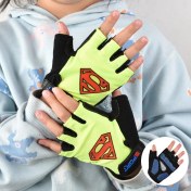 Resim Liangduo Shop Süpermen Tarzı Xl Boyutu Çocuklar Bisiklet Eldiveni Yarım Parmak Çocuk Bisikleti Eldiven Çocuk Kaymaz Nefes Spor Eldiven Erkek Kız Için Sürüş Donanımları (Yurt Dışından) 