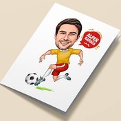 Resim Golcü Karikatürlü Tebrik Kartı 