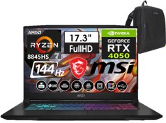 Resim Msı Katana A17 Aı Amd Ryzen 7-8845HS 32GB Ddr5 512GB SSD 6GB\u002FRTX4050 WINDOWS11PRO 17.3\ 144 Hz Fhd IPS Taşınabilir Bilgisayar B8VE-854XTRW45+WEBLEGELSINÇANTA 