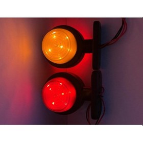 Resim Ahmet Otomotiv Vass Tipi Ayna Altı Küpe Küçük Model Sarı-kırmızı 12v-24v 