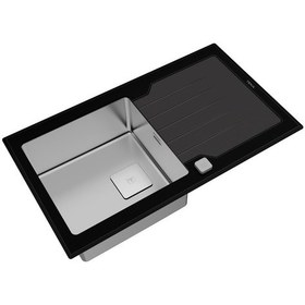 Resim Teka Diamond Rs15 1B 1D 86 (Wst Black) Tek Hazne Ve Tek Damlalıklı Cam Eviye - Siyah - 115100011 