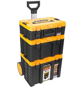 Resim Master Case Tekerlekli 3 Lü Set Büyük Tekerlekli Teknisyen Takım Çantası S-m-l 