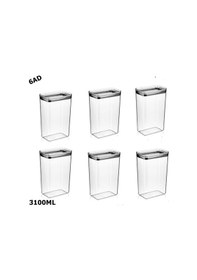 Resim Vaku Mlu Hava Almaz Saklama Kabı Seti Erzak Kabı Dikdörtgen 6Adet Çok Renkli 