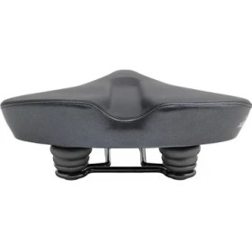 Resim Heugers Jet Roket Black Bat Sele - Bisiklet Oturak – Ultra Konfor, Elastomerli, E-Bike Uyumlu, 26X26 cm 