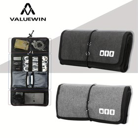 Resim Valuewin Seyahat Düzenleyici Pouch - Çekmeşeni Kapanışı ile Kompakt Şarj Kablosu Saklama Çantası, Seyahat ve İş için İdeal, Seyahat Düzenleyici|Şık Düzenleyici|Zippered Kapanış, Kablosu Saklama Düzenleyici, Kablosu Saklama Çantası 