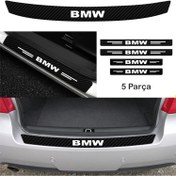 Resim Bmw 535 İçin Uyumlu Aksesuar Oto Bağaj Ve Kapı Eşiği Sticker Set Karbon Kumraldede