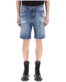 Resim Dolce & Gabbana Dolce&Gabbana Regular Fit Erkek Kot Sort Gwnxadg8Et4 Mavi 